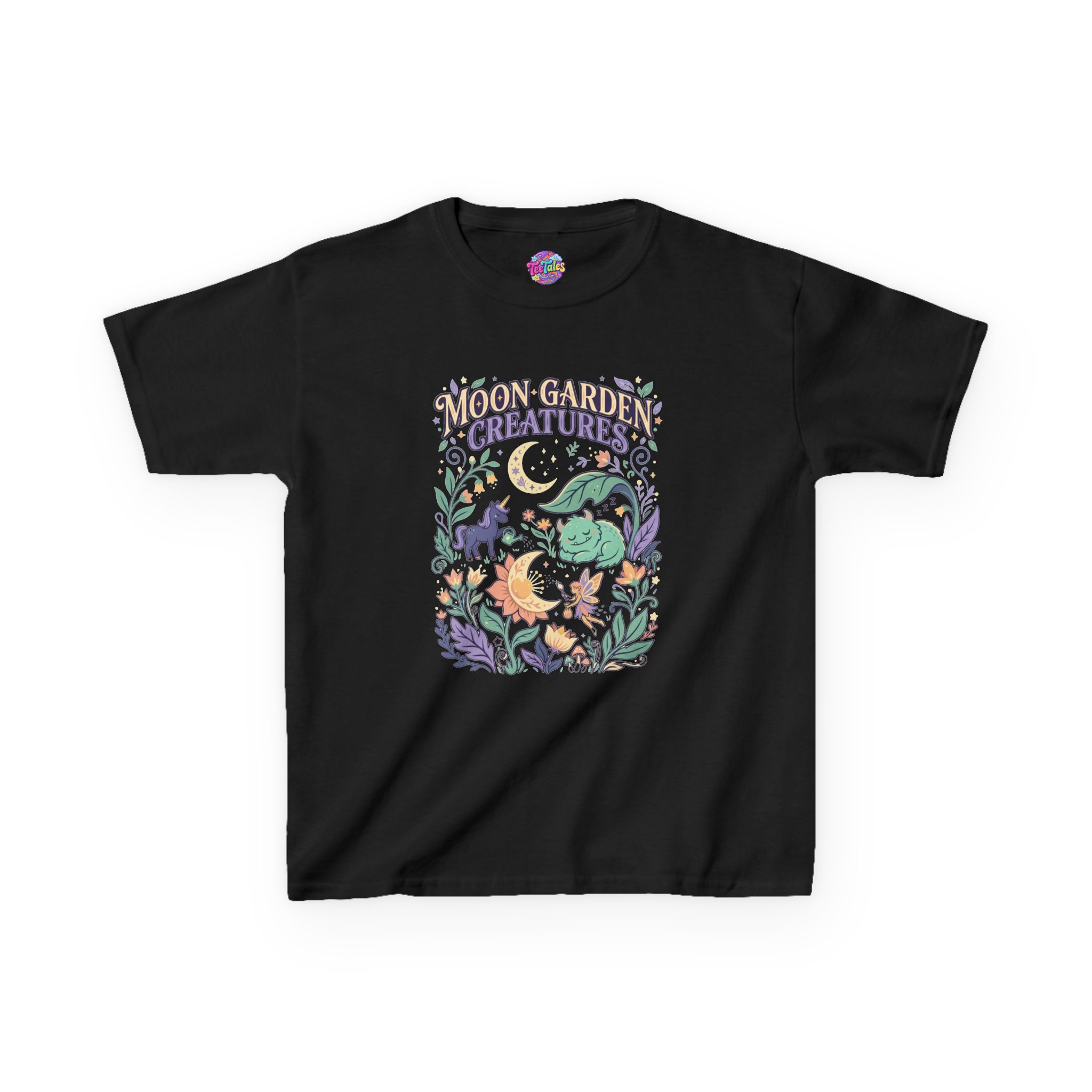 Kids T‑Shirt — Moon Garden Creatures Graphic - Image 3