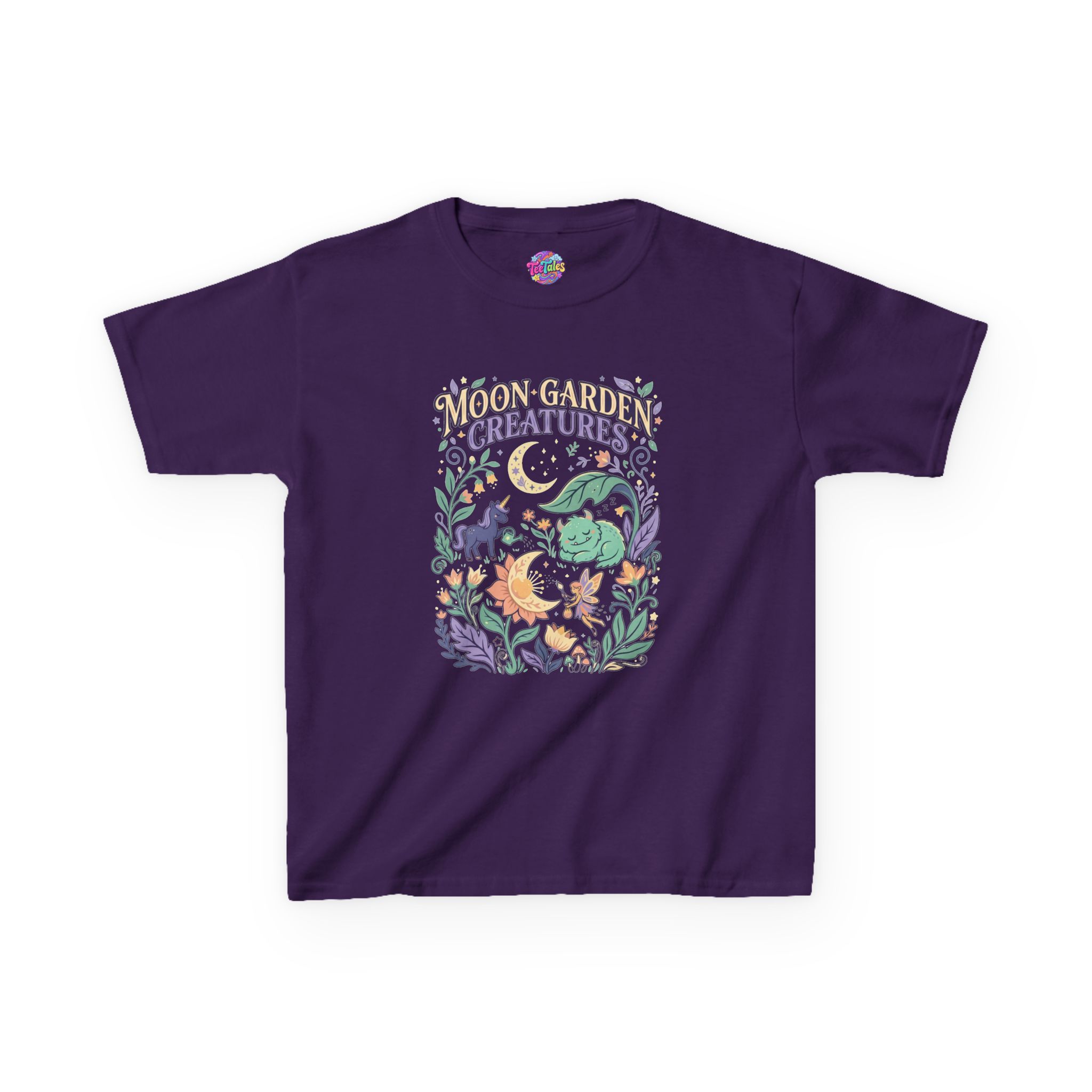 Kids T‑Shirt — Moon Garden Creatures Graphic - Image 5