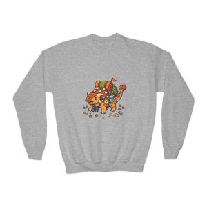 Youth Crewneck Sweatshirt — Ankylosaurus Adventure Gear Kids Pullover