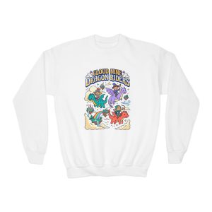 Youth Crewneck Sweatshirt — Cloud Nine Dragon Riders Graphic