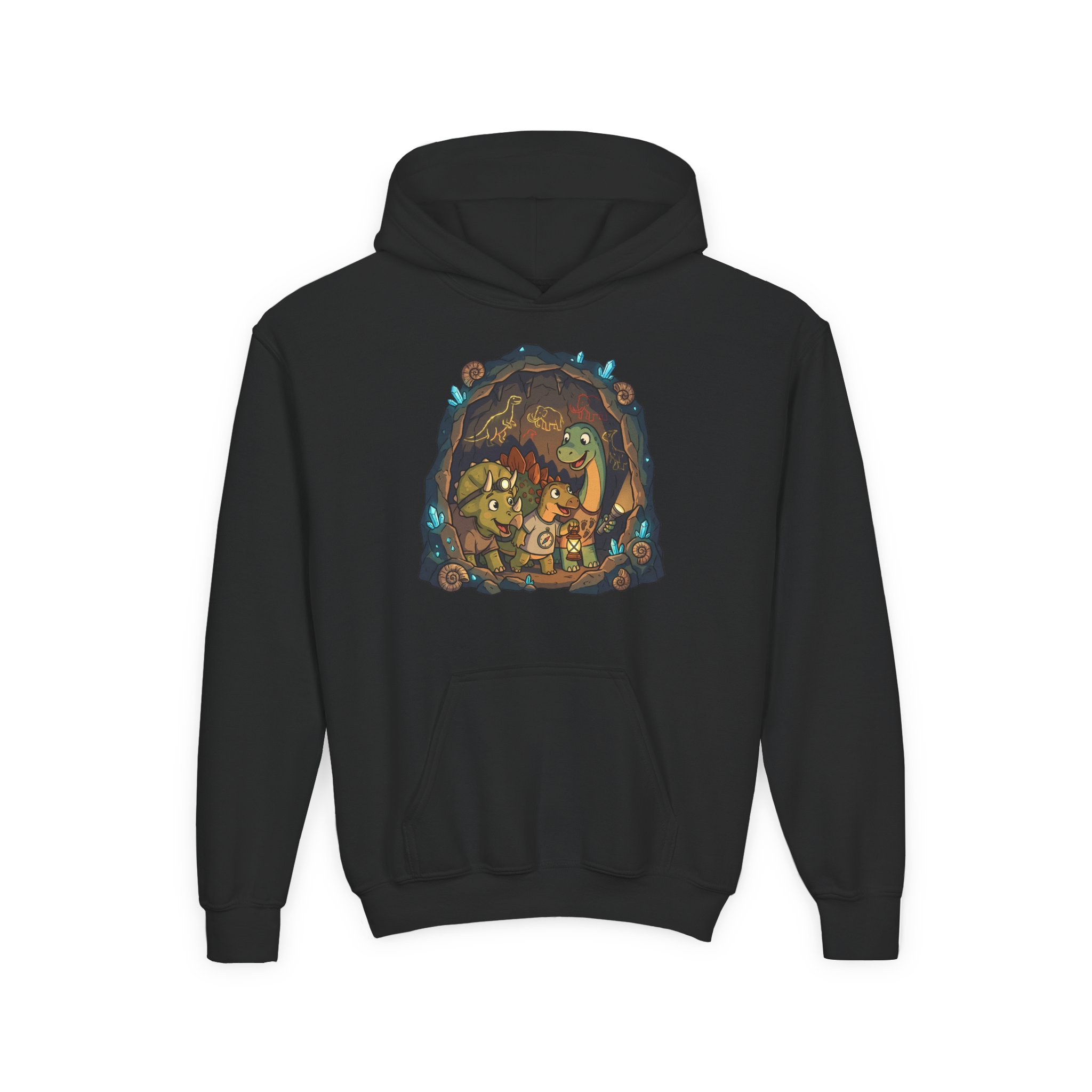 Youth Hoodie — Dino Cave Detectives Graphic - Image 4