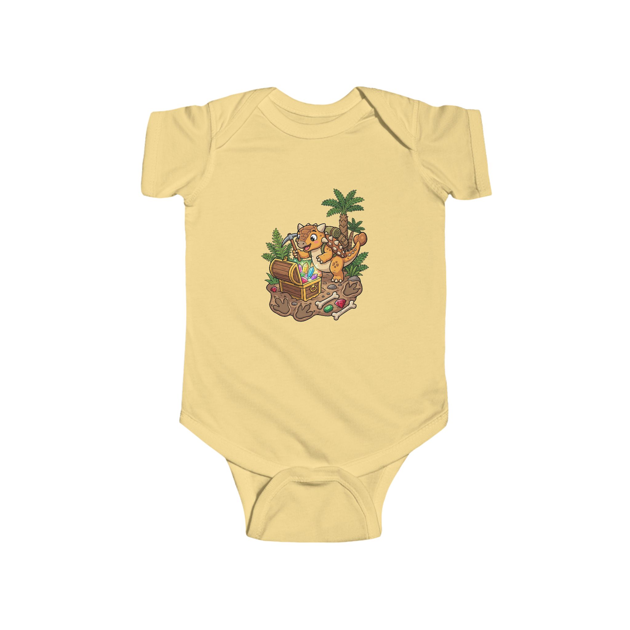 Jungle Treasure Infant Bodysuit — The Great Dino Treasure Hunt Baby Onesie - Image 2