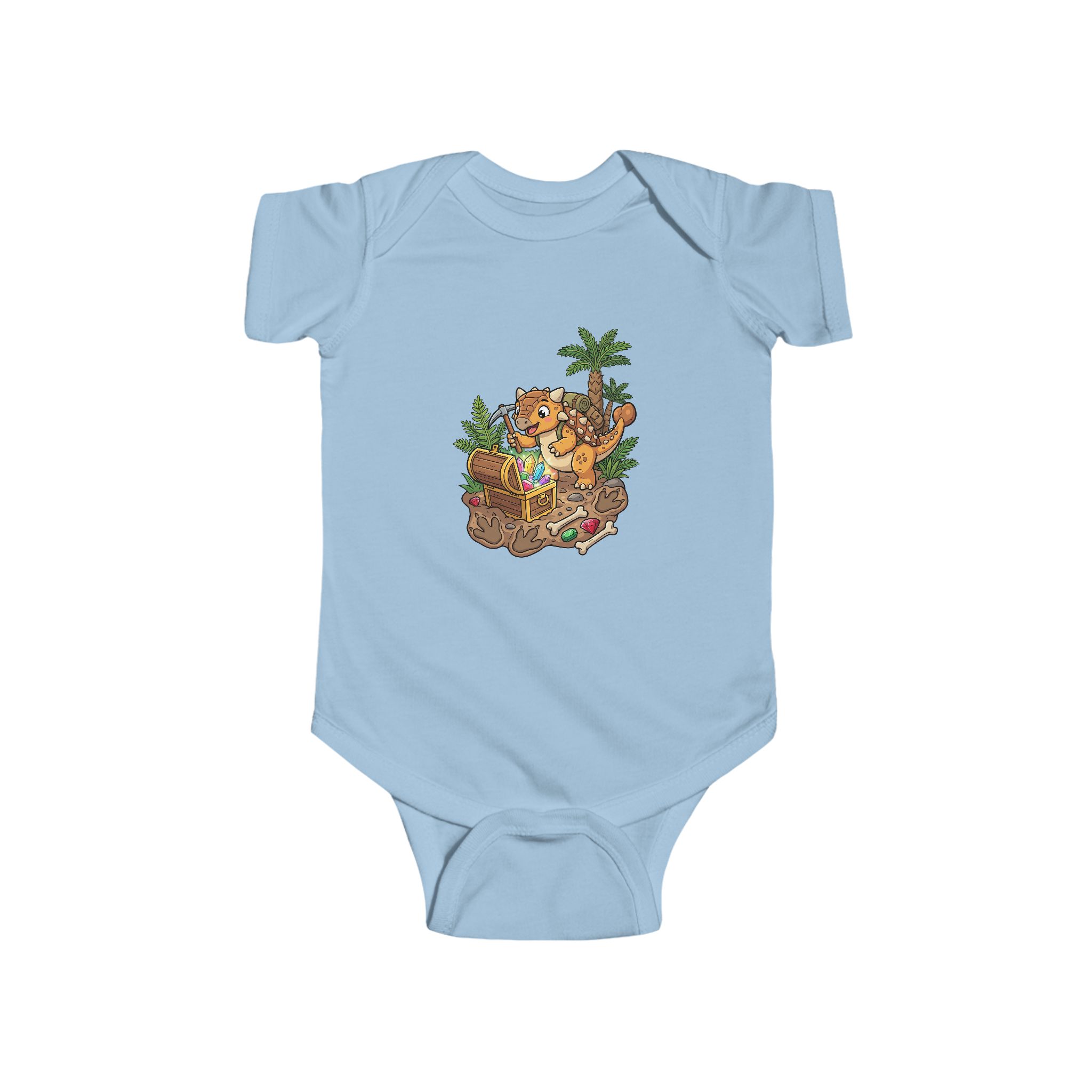 Jungle Treasure Infant Bodysuit — The Great Dino Treasure Hunt Baby Onesie - Image 3