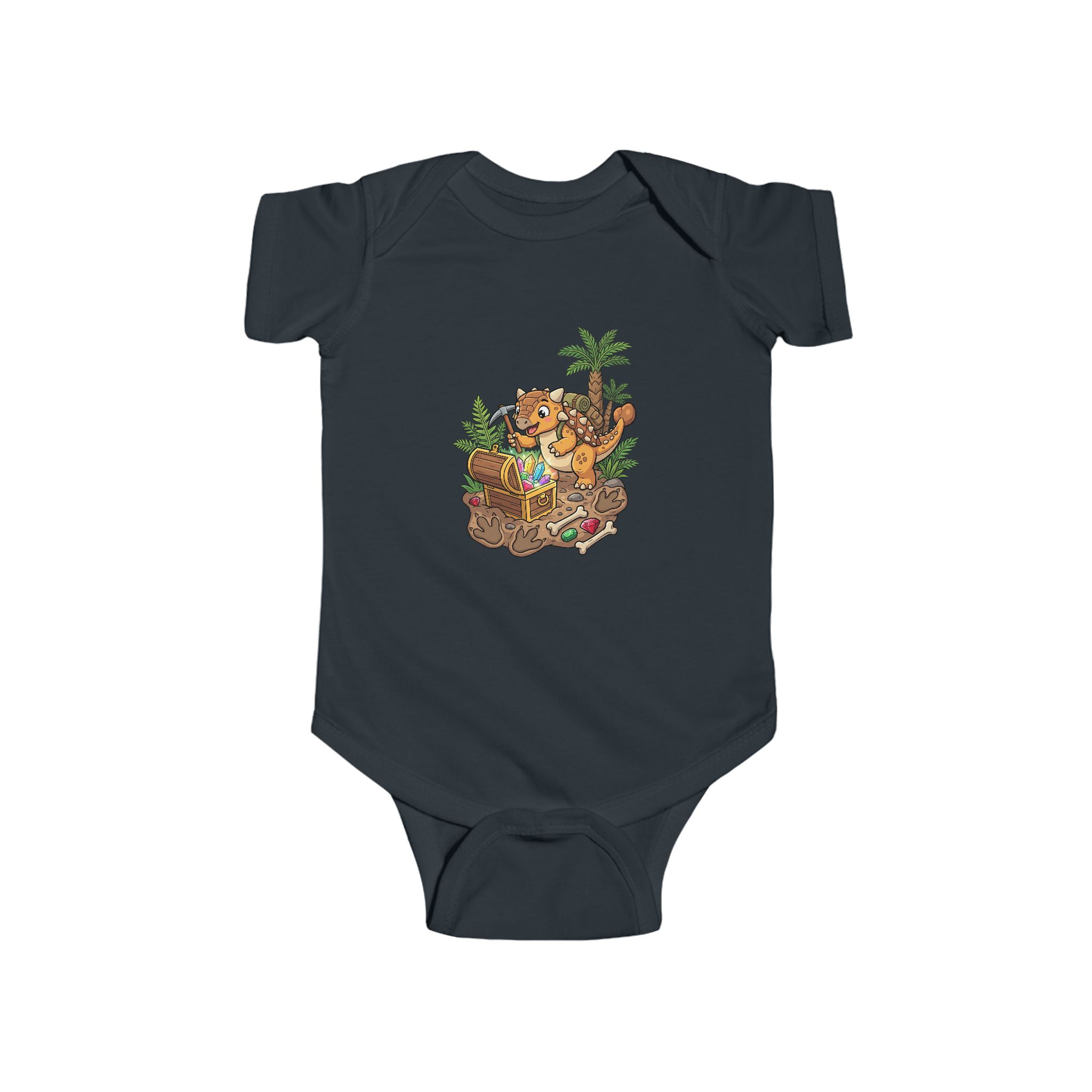 Jungle Treasure Infant Bodysuit — The Great Dino Treasure Hunt Baby Onesie - Image 4