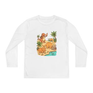 Kids Long Sleeve Tee — Dino Beach Expedition