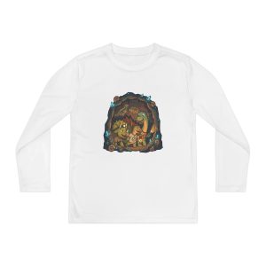 Kids Long Sleeve Tee — Dino Cave Detectives Graphic