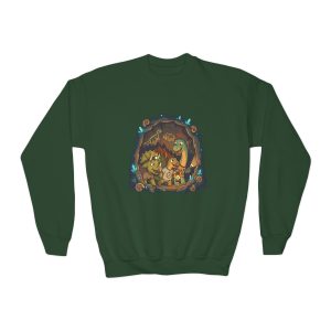 Youth Sweatshirt — Dino Cave Detectives Illustration