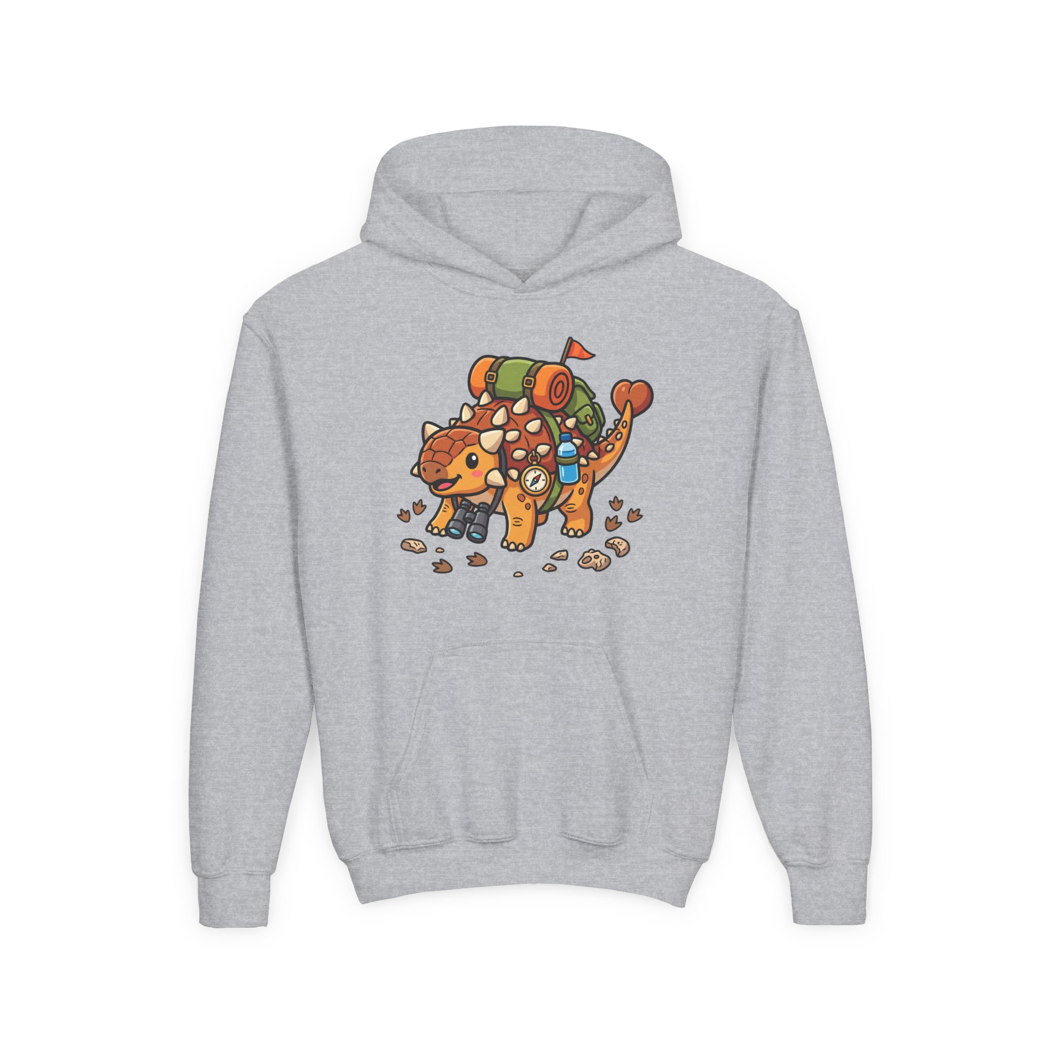Kids Adventure Hoodie — Ankylosaurus Adventure Gear Graphic