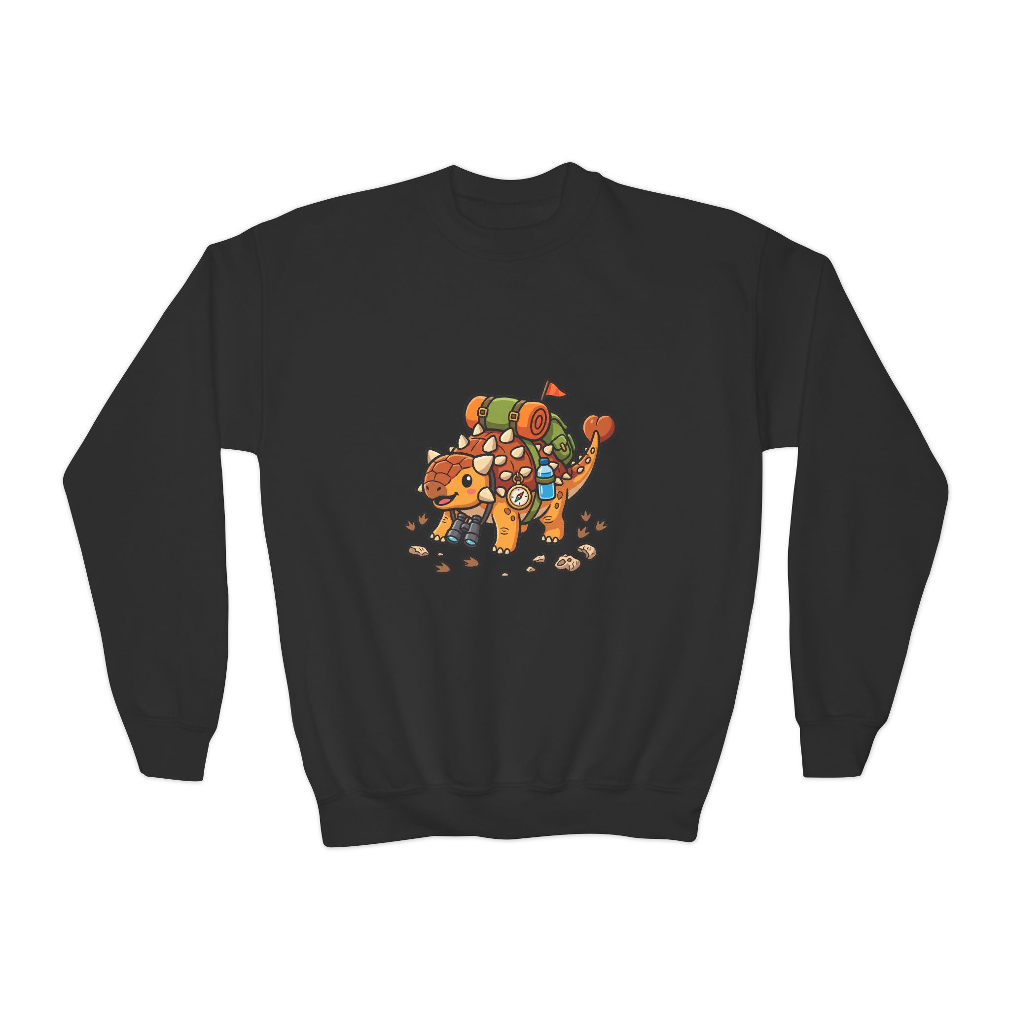 Youth Crewneck Sweatshirt — Ankylosaurus Adventure Gear Kids Pullover - Image 10