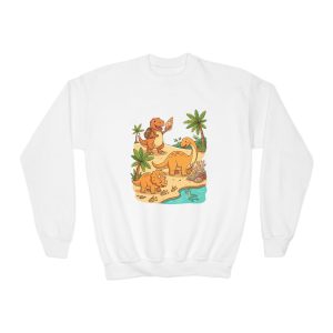 Youth Sweatshirt — Dino Beach Expedition Crewneck