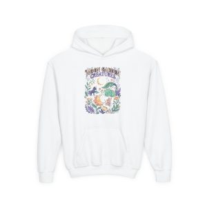 Youth Hoodie - Moon Garden Creatures Graphic
