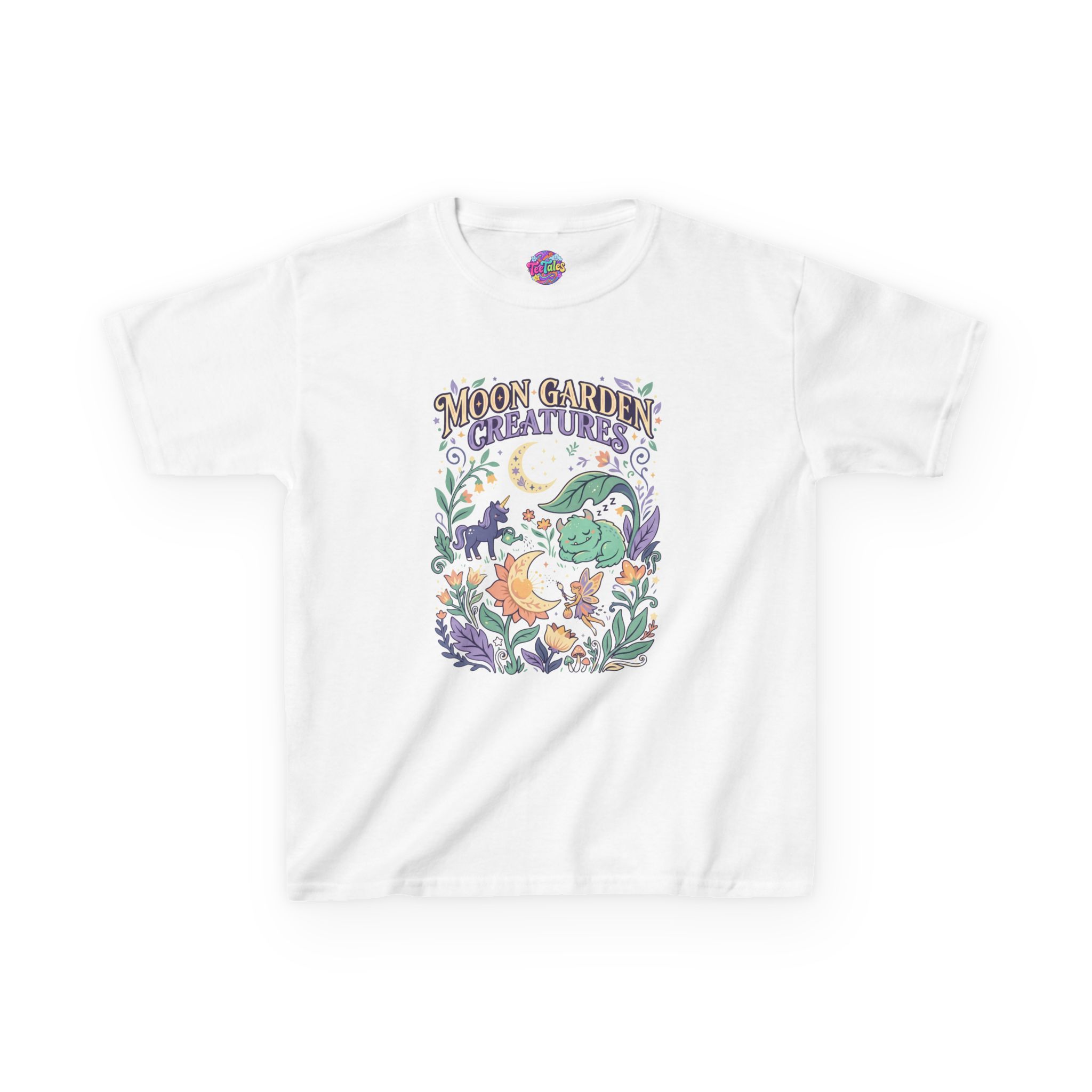 Kids T‑Shirt — Moon Garden Creatures Graphic