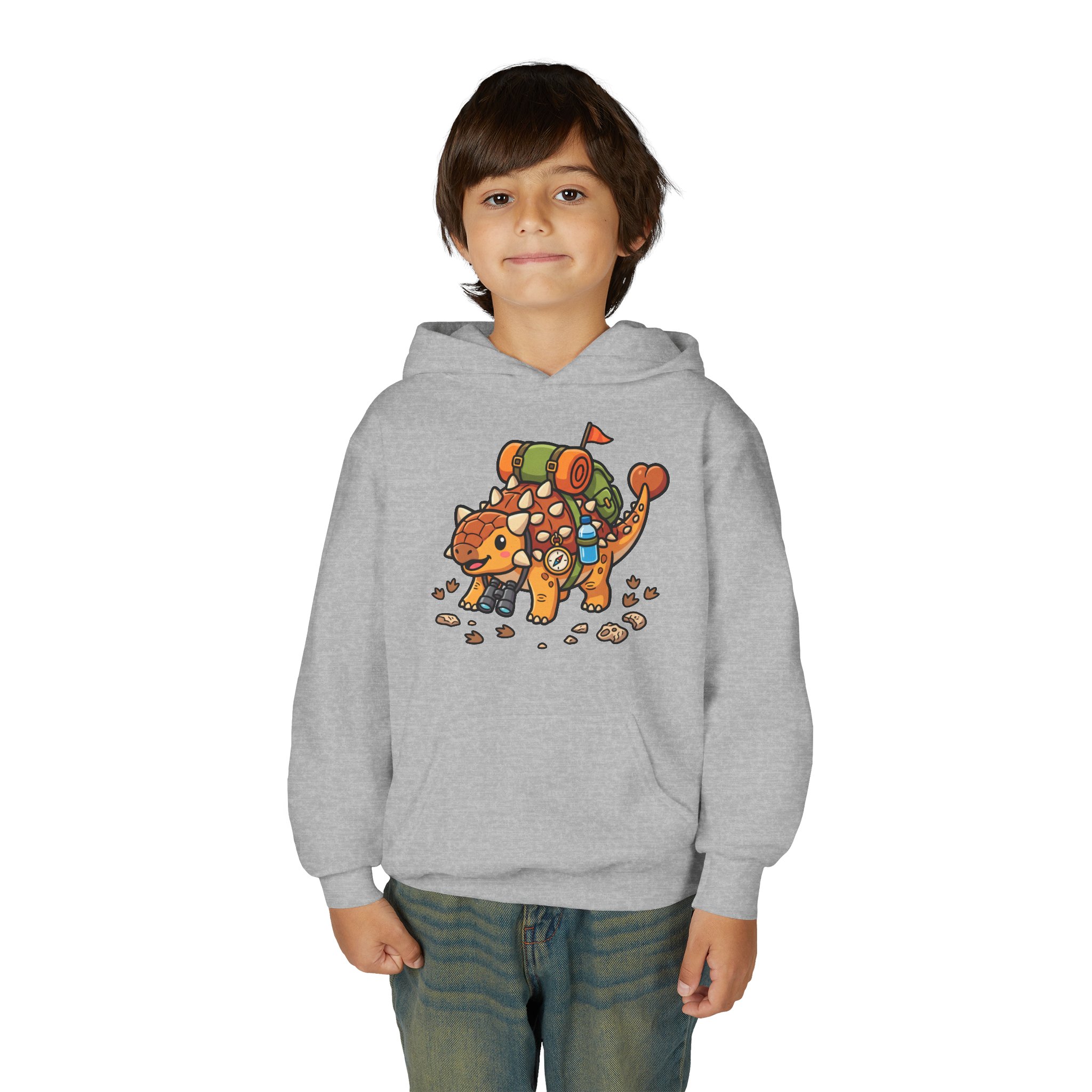 Kids Adventure Hoodie — Ankylosaurus Adventure Gear Graphic - Image 3