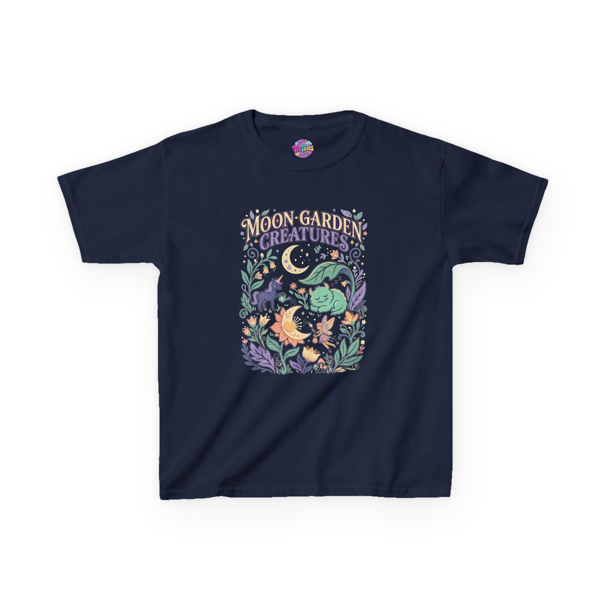Kids T‑Shirt — Moon Garden Creatures Graphic - Image 4