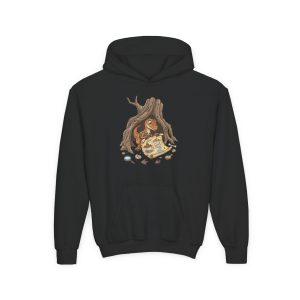 Youth Hoodie with The Lost Dino Map Illustration