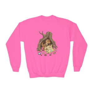 Kids Crewneck Sweatshirt — The Lost Dino Map Design